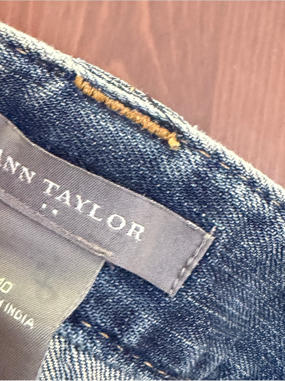 Faded Blue Denim Skirt with Pockets, Closet Basic, Size 10 - Picture 6 of 9